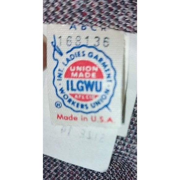 70's Vintage 3PC Red, Black, White & Grey Plaid Polyester Suit  Montgomery Ward - Picture 9 of 13